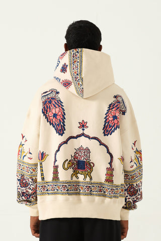 "Kalamkaar" hand block print hoodie V3