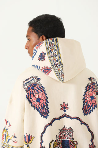 "Kalamkaar" hand block print hoodie V3