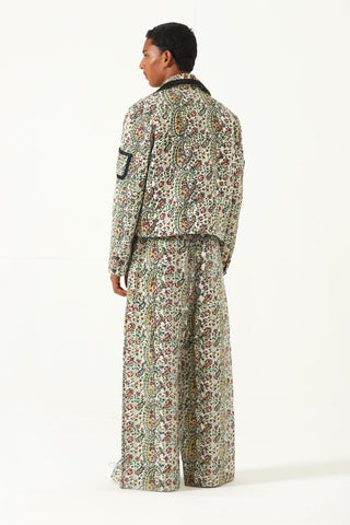 "Raj" hand block printed cropped jacket