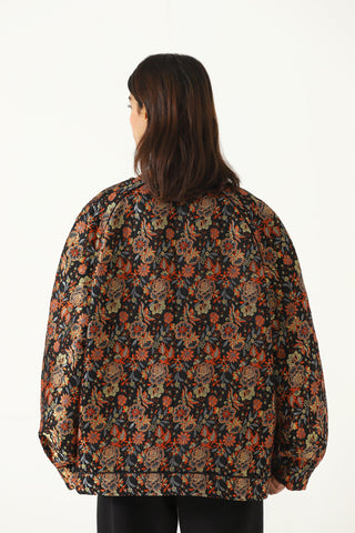 "Raj" silk jamawar oversized bomber