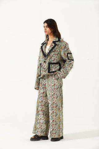 "Raj" hand block printed cropped jacket
