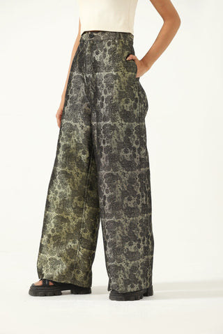 "Chamak" handwoven jacquard trousers