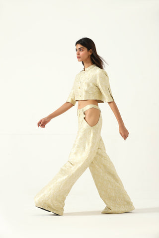 "Rani of wimbledon" silk brocade trousers