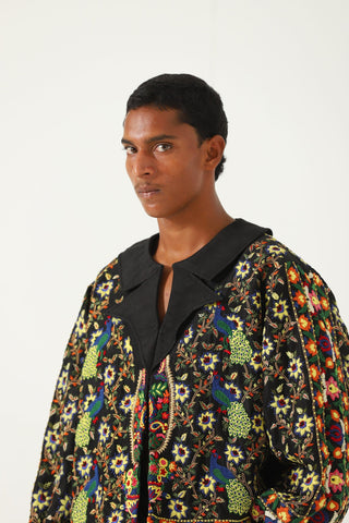 "Garden of love" hand-embroidered evening jacket
