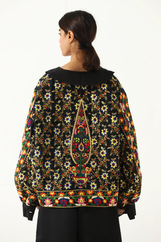 "Garden of love" hand-embroidered evening jacket