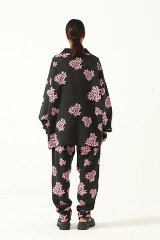 "Jasmine garden" knit sweatshirt