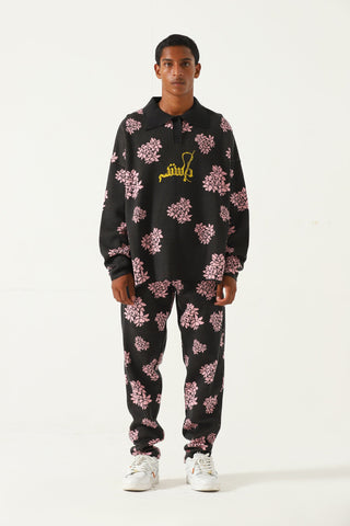 "Jasmine garden" knit sweatshirt