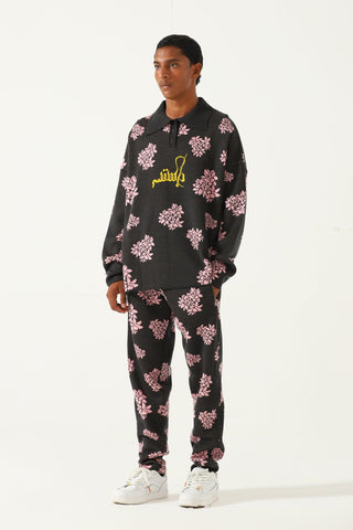 "Jasmine garden" knit sweatpants