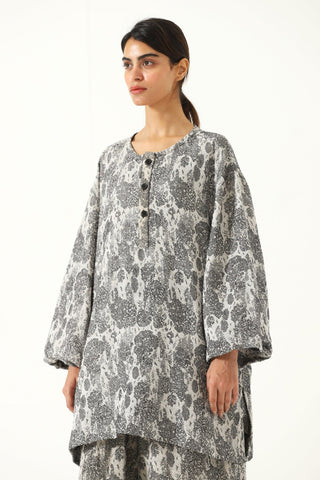 "Delhi" handwoven jacqaurd shirt