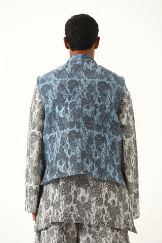 "Delhi" handwoven jacqaurd vest