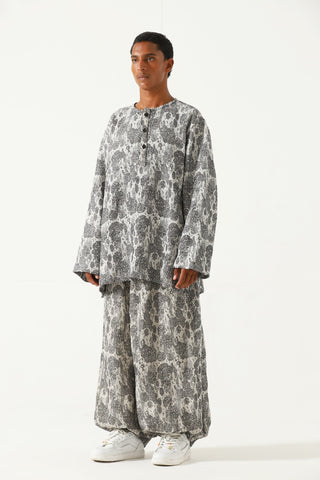 "Delhi" handwoven jacqaurd shirt