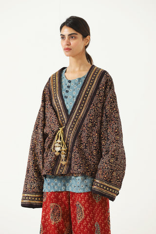 "Rajasthan" hand block print kimono