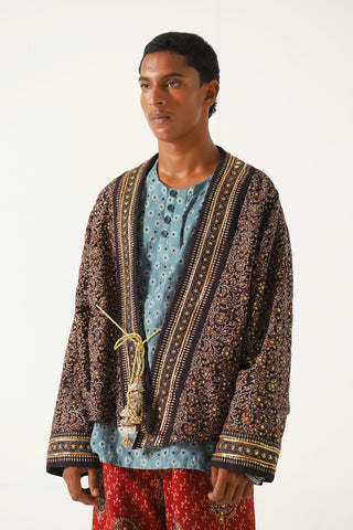 "Rajasthan" hand block print kimono