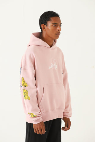 "Azaad" block print patchwork hoodie