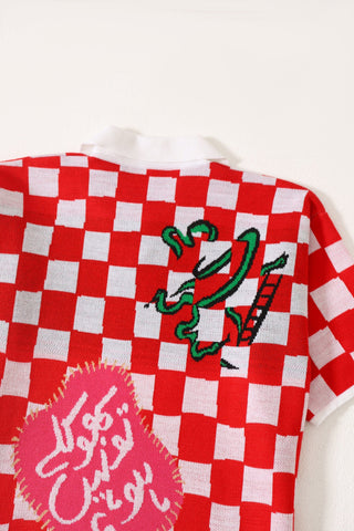 "Playful past" knit polo