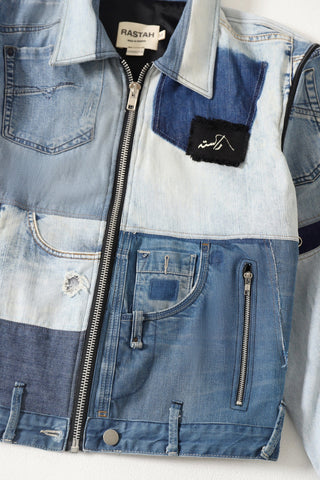 Upcycled denim jacket