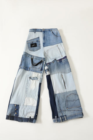 Recycled denim trousers