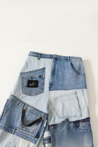 Recycled denim trousers