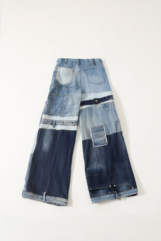 Recycled denim trousers