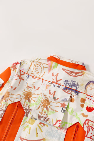 "Life is a doodle" printed jacket