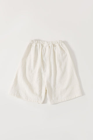 Handwoven pink logo shorts