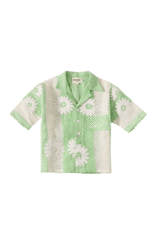 "Bahaar" puff print button-down