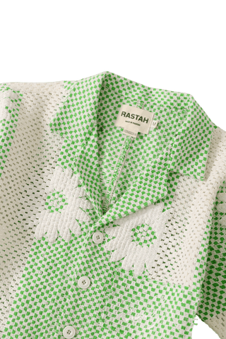 "Bahaar" puff print button-down