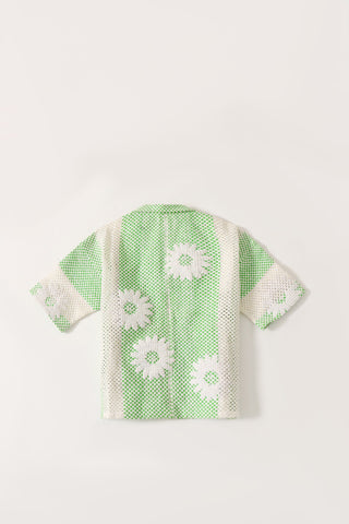 "Bahaar" puff print button-down