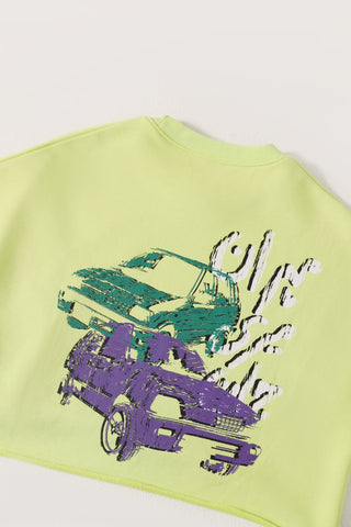 "Mehran" pistachio crop top