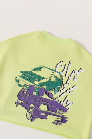 "Mehran" pistachio crop top