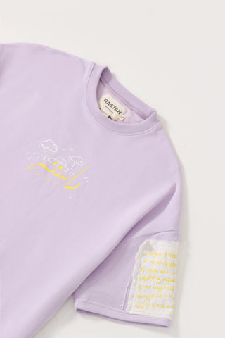 "My place" printed patchwork T-shirt