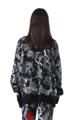 "Shadows" jacquard knit sweatshirt