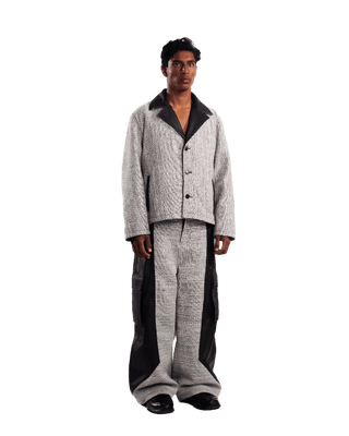 "Elvis in Lahore" leather paneled jacket