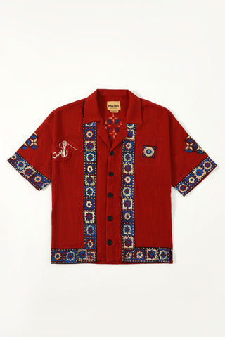 "Kahani" version 2 block print button-down