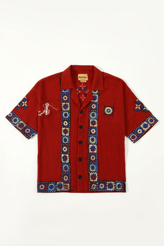 "Kahani" version 2 block print button-down