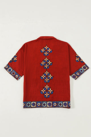"Kahani" version 2 block print button-down
