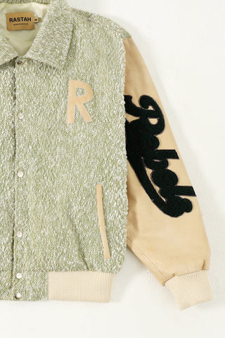"Rastah rebels" varsity jacket