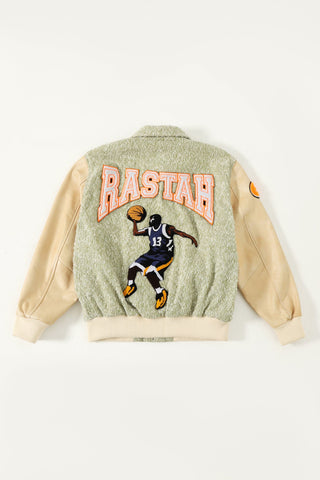 "Rastah rebels" varsity jacket