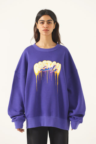 "All eyes on me" purple sweatshirt
