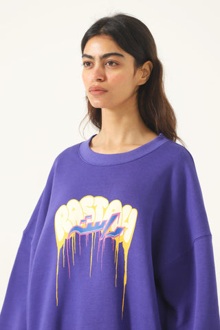 "All eyes on me" purple sweatshirt