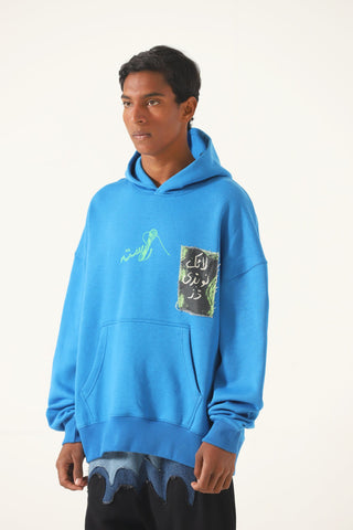 Like nobody does' sky blue hoodie