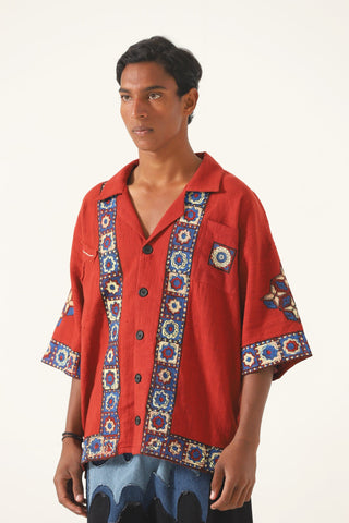 "Kahani" version 2 block print button-down