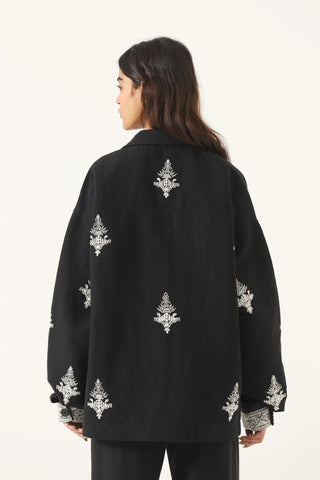 "Mulholland" hand-embroidered lightweight jacket