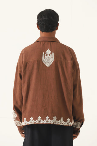 Hand-Embroidered lightweight coach jacket