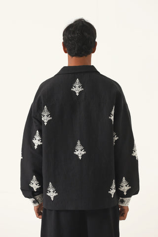 "Mulholland" hand-embroidered lightweight jacket