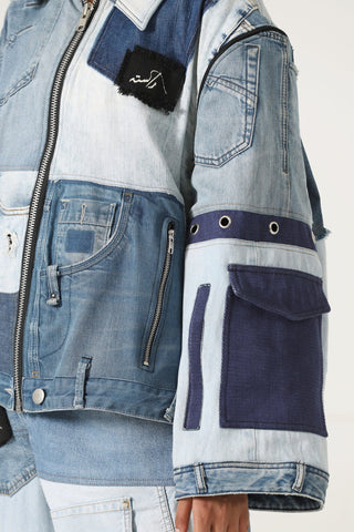 Upcycled denim jacket
