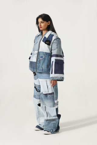 Upcycled denim jacket