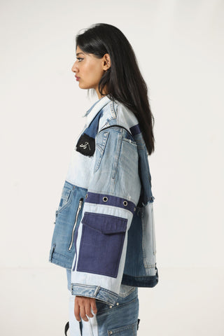 Upcycled denim jacket