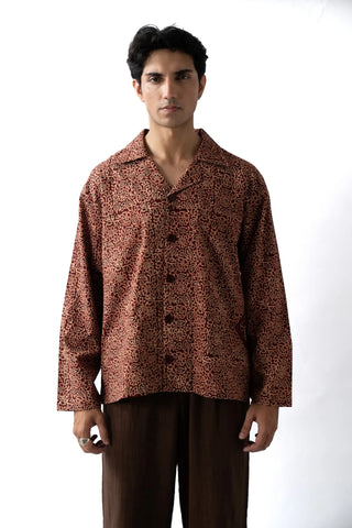 Crimson Ajrak Shirt