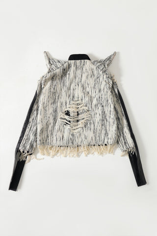 "Upcycled" handwoven jacket